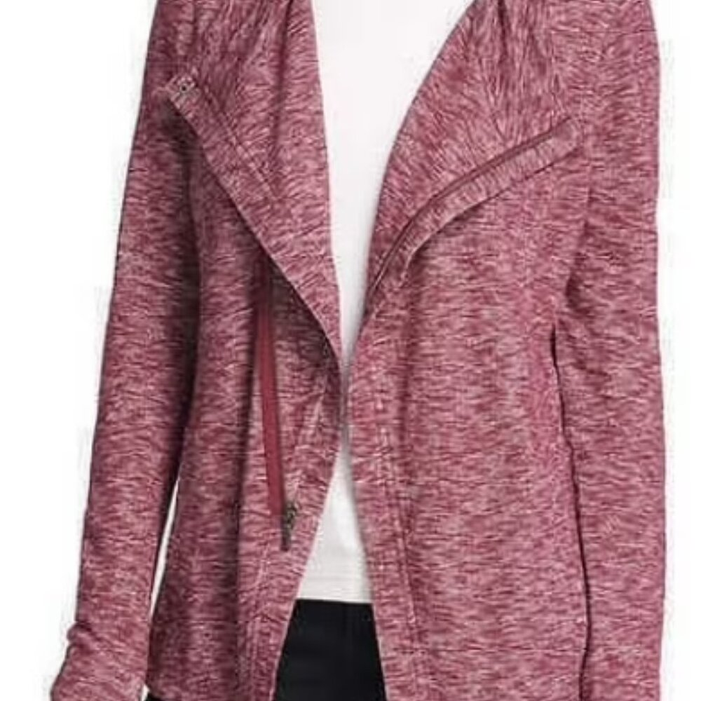 GH Bass knit zip cardigan XS cherry combo